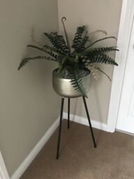 Leaf Artificial Foliage Plant Pot Boston Bushy 60cm Plants in Green - thumbnail 5
