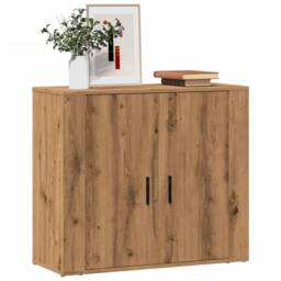 Berkfield Home Sideboard Artisian Oak 80x33x70 cm Engineered Wood in Brown - Size: 80 x 33 x 70 cm - thumbnail 3