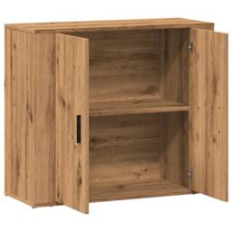 Berkfield Home Sideboard Artisian Oak 80x33x70 cm Engineered Wood in Brown - Size: 80 x 33 x 70 cm - thumbnail 5