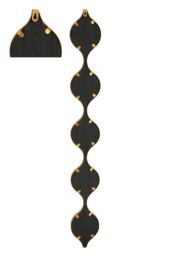 "MirrorOutlet Gold Metal Framed Tear Drop Garden Wall Mirror 49"" X 6"" (124 X 15CM) - Size: 1 Pack" - thumbnail 3