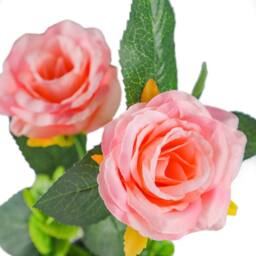 Voltico Artificial Rose in Ceramic Pot - Elegant Home Décor in Light Pink - thumbnail 2