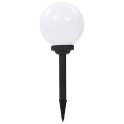Berkfield Home Outdoor Solar Lamps 3 pcs LED Spherical 20 cm RGB in White - thumbnail 3