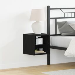 Berkfield Home LED TV Cabinet 2 pcs Black Oak 30x28, 5x30 cm Engineered Wood - thumbnail 1
