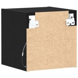 Berkfield Home LED TV Cabinet 2 pcs Black Oak 30x28, 5x30 cm Engineered Wood - thumbnail 9