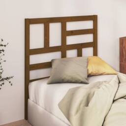 Berkfield Home Beautiful Bed Headboard Honey Brown 96x4x104 cm Solid Wood Pine - Size: 96 x 4 x 104 cm - thumbnail 2