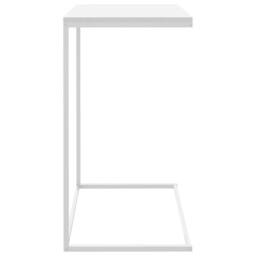 Berkfield Home Side Table White 55x35x66 cm Engineered Wood - Size: 55 x 35 x 66 cm - thumbnail 4