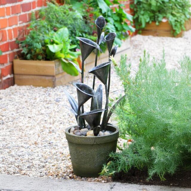 Solar Water Feature 'Howden' 4-Tier Garden Fountain Pot 66cm