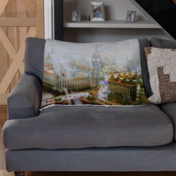Benjamin Tate Design Big Ben In The Mist Blanket in Natural - Size: 120 cm x 150 cm - thumbnail 2