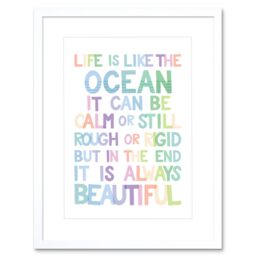 "Artery8 Wall Art Print Ocean Always Beautiful Framed in White - Size: W7"" x H9""" - thumbnail 1