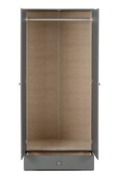 Seconique Denver 2 Door 1 Drawer Mirrored Wardrobe - Grey Gloss - thumbnail 4