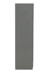Seconique Denver 2 Door 1 Drawer Mirrored Wardrobe - Grey Gloss - thumbnail 6