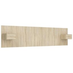 Berkfield Home Bed Headboard with Cabinets Sonoma Oak Engineered Wood in Brown - thumbnail 2