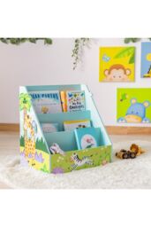 Teamson Kids Fantasy Fields Sunny Safari Kids Bookshelf Bookcase in Blue - thumbnail 3