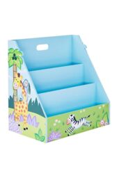 Teamson Kids Fantasy Fields Sunny Safari Kids Bookshelf Bookcase in Blue - thumbnail 2