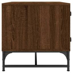 Berkfield Home Coffee Table with Glass Doors Brown Oak 68.5x50x50 cm - thumbnail 6