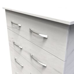Ready Assembled 2 U Hampshire 5 Drawer Chest (Ready Assembled) in White - thumbnail 4