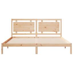 Berkfield Home Extra Long Bed Frame without Mattress¬†200x220 cm Solid Wood in Light Tan - Size: 200x220 cm - thumbnail 4