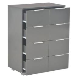 Berkfield Home Sideboard High Gloss Grey 60x35x80 cm Engineered Wood - Size: 60 x 35 x 80 cm - thumbnail 6