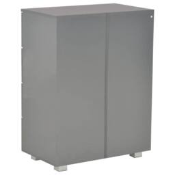 Berkfield Home Sideboard High Gloss Grey 60x35x80 cm Engineered Wood - Size: 60 x 35 x 80 cm - thumbnail 5