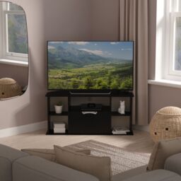 Ready Assembled 2 U Holborn Corner TV Unit (Ready Assembled) in Black - thumbnail 1