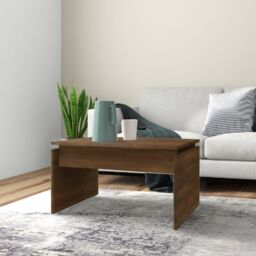 Berkfield Home Coffee Table Brown Oak 68x50x38 cm Engineered Wood - Size: 68 x 50 x 38 cm - thumbnail 3