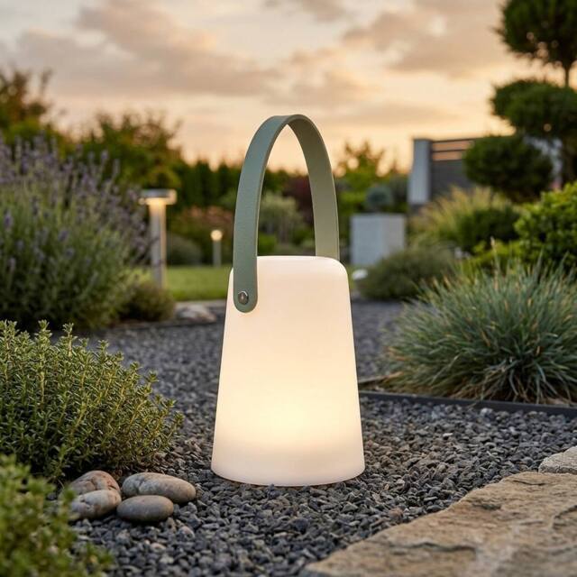 Garden Greatness Lunaria Dome Sage LED Garden Lantern in Green - image 1