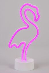 BHS Lighting Glow Flamingo Neon Table Lamp in Pink - thumbnail 1