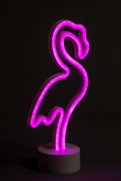 BHS Lighting Glow Flamingo Neon Table Lamp in Pink - thumbnail 3