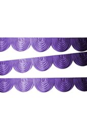 Neel Blue Swag Curtain Panel Ice Silk Detachable Swag Backdrop, 2 Metre in Purple - thumbnail 1