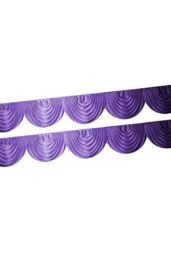 Neel Blue Swag Curtain Panel Ice Silk Detachable Swag Backdrop, 2 Metre in Purple - thumbnail 5