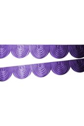 Neel Blue Swag Curtain Panel Ice Silk Detachable Swag Backdrop, 2 Metre in Purple - thumbnail 3