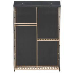 Berkfield Home Decorative 3-Tier Wardrobe Grey 110x40x170 cm Fabric - Size: 110 x 40 x 170 cm - thumbnail 3