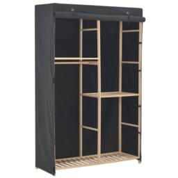 Berkfield Home Decorative 3-Tier Wardrobe Grey 110x40x170 cm Fabric - Size: 110 x 40 x 170 cm - thumbnail 2