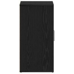 Berkfield Home Black Oak Shoe Cabinet 60x35x70 cm Made from Engineered Wood - Size: 60 x 35 x 70 cm - thumbnail 7