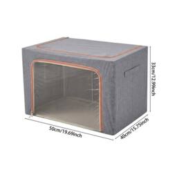 KORVIXA 66L Capacity Breathable Clothes Storage Bags in Grey - Size: 500mm - thumbnail 2