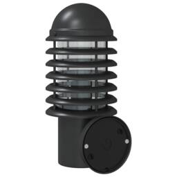 Berkfield Home Outdoor Wall Light with Sensor Black Stainless Steel - thumbnail 6