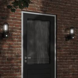 Berkfield Home Outdoor Wall Light with Sensor Black Stainless Steel - thumbnail 2