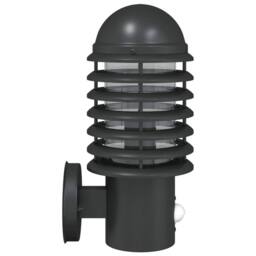 Berkfield Home Outdoor Wall Light with Sensor Black Stainless Steel - thumbnail 5