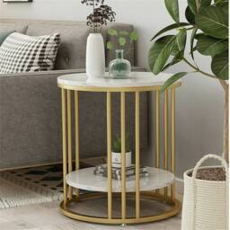 EONLION White Round Marble Coffee Table - Size: 100 cm - thumbnail 3