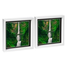 "Nicola Spring 10"" x 10"" White 3D Box Photo Frames - 8"" x 8"" Mount - Pack of 2 in Black" - thumbnail 1