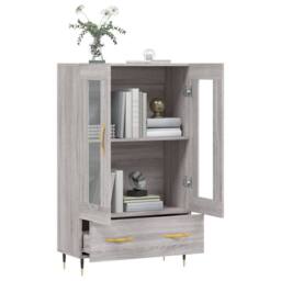 Berkfield Home Highboard Grey Sonoma 69.5x31x115 cm Engineered Wood - thumbnail 4
