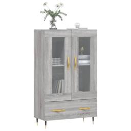 Berkfield Home Highboard Grey Sonoma 69.5x31x115 cm Engineered Wood - thumbnail 3