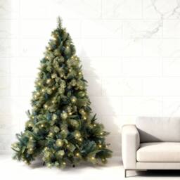 Shatchi 7FT Pre-Lit Kentucky Pine Luxurious Artificial Green Christmas Tree Warm White LEDs Lights Last Up To 50, 000 hrs - thumbnail 5