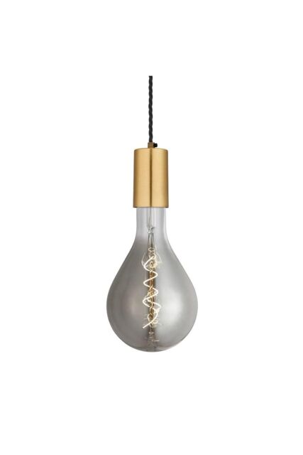 Industville Sleek Large Edison Pendant, 1 Wire - Brass in Bronze