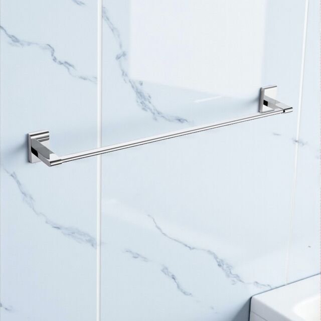 Showerdrape Unity 500mm Chrome Stainless Steel Wall Mounted Towel Rail in Silver - image 1