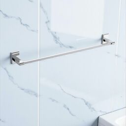 Showerdrape Unity 500mm Chrome Stainless Steel Wall Mounted Towel Rail in Silver