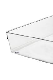 Orsina Versatile Set Of Two Small Kitchen Organisers, Integrated Handle Narrow Storage Boxes, Versatile Boxes in Clear - thumbnail 2