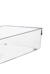 Orsina Versatile Set Of Two Small Kitchen Organisers, Integrated Handle Narrow Storage Boxes, Versatile Boxes in Clear - thumbnail 3