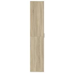 Berkfield Home Highboard Sonoma Oak 60x35x180 cm Engineered Wood in Light Oak - Size: 60 x 35 x 180 cm - thumbnail 4