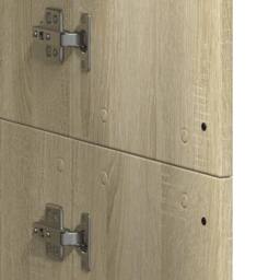 Berkfield Home Highboard Sonoma Oak 60x35x180 cm Engineered Wood in Light Oak - Size: 60 x 35 x 180 cm - thumbnail 8